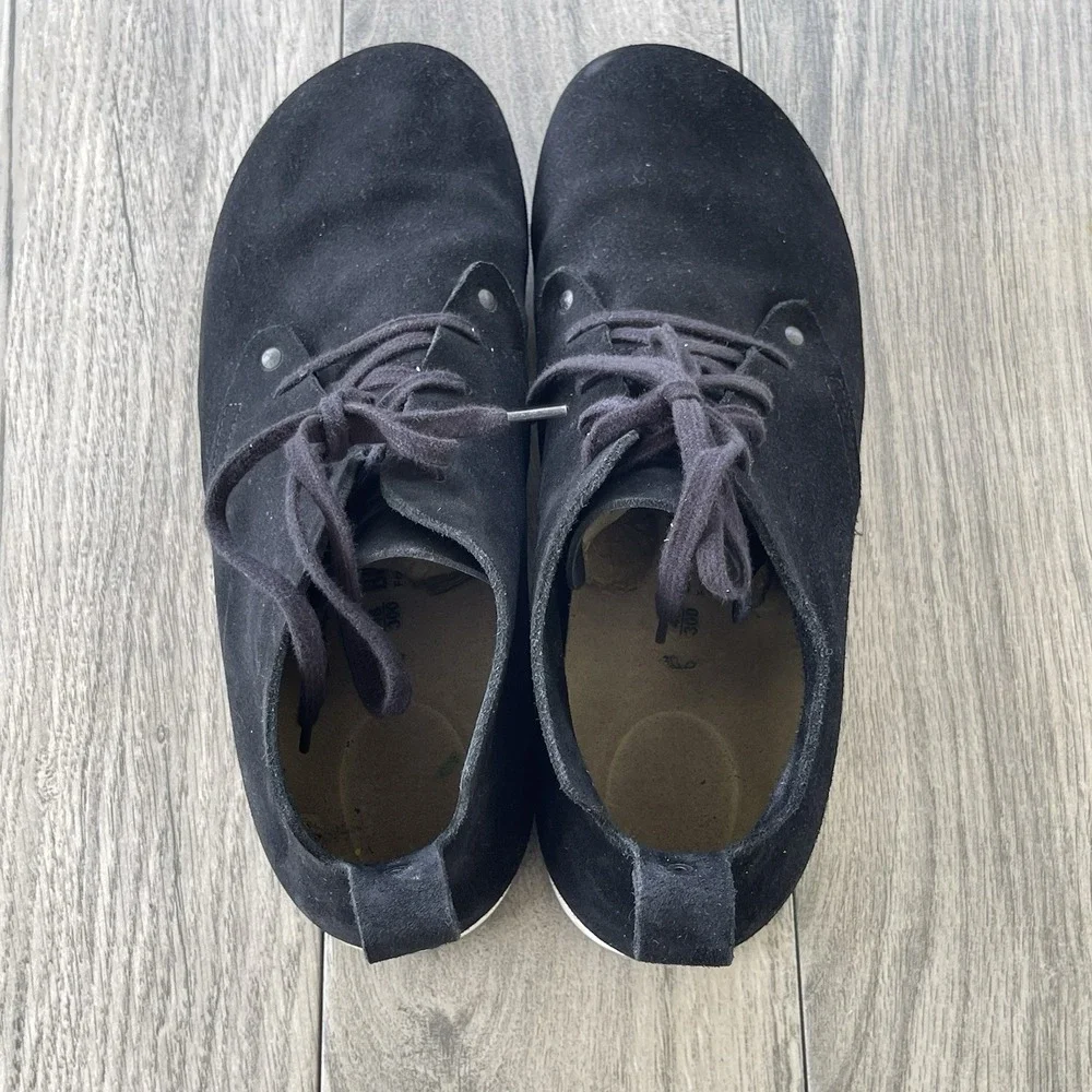 Birkenstock‎ Boots Men EU 46 / US 13 Black Dundee Suede Leather Chukka Lace Up